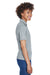 UltraClub 8610L Womens Cool & Dry 8 Star Elite Performance Moisture Wicking Short Sleeve Polo Shirt Silver Grey Side