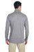 UltraClub 8618 Mens Heather Cool & Dry Performance Moisture Wicking 1/4 Zip Sweatshirt Charcoal Grey Back