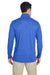UltraClub 8618 Mens Heather Cool & Dry Performance Moisture Wicking 1/4 Zip Sweatshirt Royal Blue Back
