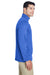 UltraClub 8618 Mens Heather Cool & Dry Performance Moisture Wicking 1/4 Zip Sweatshirt Royal Blue Side