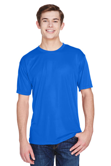 UltraClub 8620 Mens Cool & Dry Performance Moisture Wicking Short Sleeve Crewneck T-Shirt Royal Blue Front