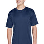 UltraClub Mens Cool & Dry Performance Moisture Wicking Short Sleeve Crewneck T-Shirt - Navy Blue