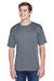 UltraClub 8620 Mens Cool & Dry Performance Moisture Wicking Short Sleeve Crewneck T-Shirt Charcoal Grey Front