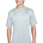 UltraClub Mens Cool & Dry Performance Moisture Wicking Short Sleeve Crewneck T-Shirt - Grey