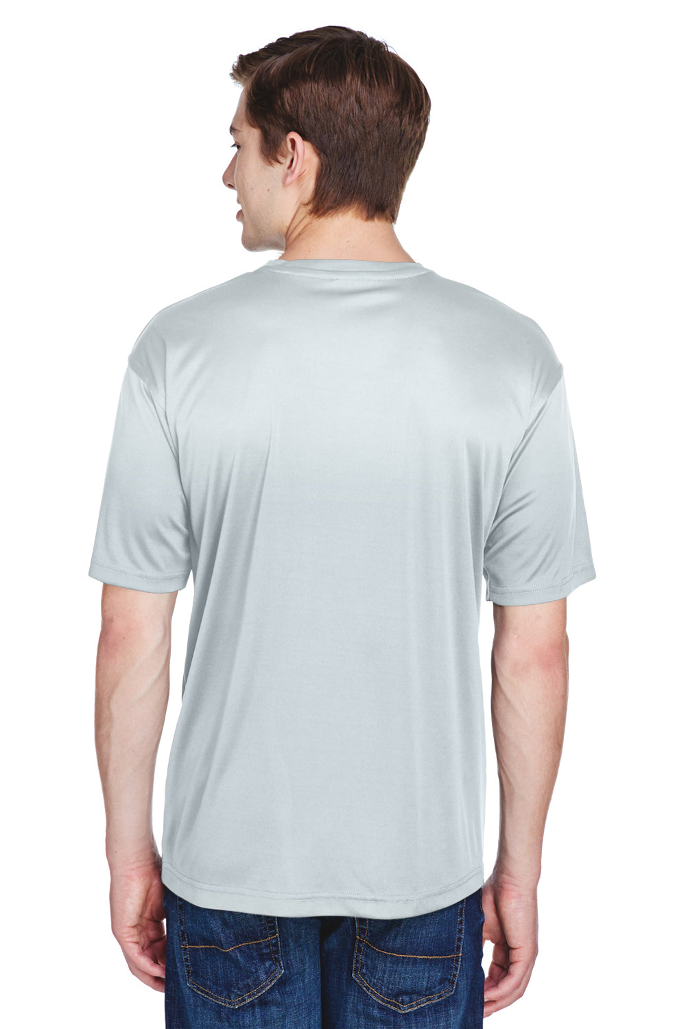 UltraClub 8620 Mens Cool & Dry Performance Moisture Wicking Short Sleeve Crewneck T-Shirt Grey Back