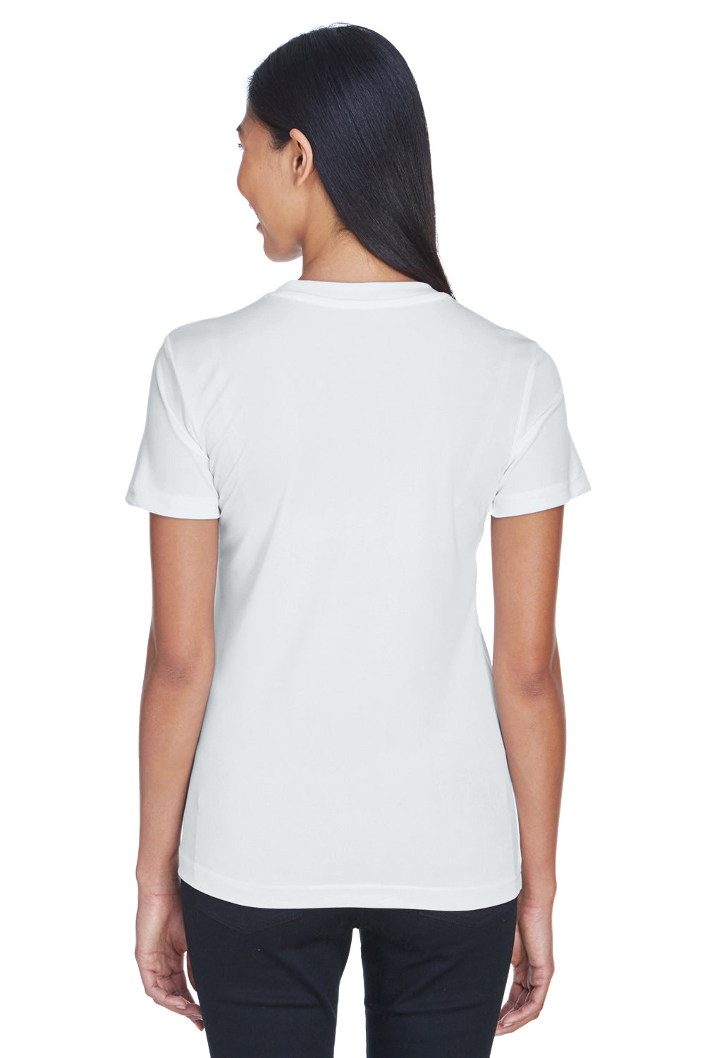 UltraClub 8620L Womens Cool & Dry Performance Moisture Wicking Short Sleeve Crewneck T-Shirt White Back
