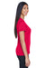 UltraClub 8620L Womens Cool & Dry Performance Moisture Wicking Short Sleeve Crewneck T-Shirt Red Side