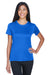 UltraClub 8620L Womens Cool & Dry Performance Moisture Wicking Short Sleeve Crewneck T-Shirt Royal Blue Front