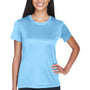 UltraClub Womens Cool & Dry Performance Moisture Wicking Short Sleeve Crewneck T-Shirt - Columbia Blue