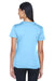 UltraClub 8620L Womens Cool & Dry Performance Moisture Wicking Short Sleeve Crewneck T-Shirt Columbia Blue Back