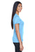 UltraClub 8620L Womens Cool & Dry Performance Moisture Wicking Short Sleeve Crewneck T-Shirt Columbia Blue Side