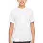 UltraClub Youth Cool & Dry Performance Moisture Wicking Short Sleeve Crewneck T-Shirt - White