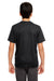 UltraClub 8620Y Youth Cool & Dry Performance Moisture Wicking Short Sleeve Crewneck T-Shirt Black Back