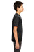 UltraClub 8620Y Youth Cool & Dry Performance Moisture Wicking Short Sleeve Crewneck T-Shirt Black Side