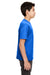 UltraClub 8620Y Youth Cool & Dry Performance Moisture Wicking Short Sleeve Crewneck T-Shirt Royal Blue Side