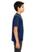 UltraClub 8620Y Youth Cool & Dry Performance Moisture Wicking Short Sleeve Crewneck T-Shirt Navy Blue Side