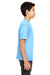 UltraClub 8620Y Youth Cool & Dry Performance Moisture Wicking Short Sleeve Crewneck T-Shirt Columbia Blue Side
