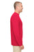 UltraClub 8622 Mens Cool & Dry Performance Moisture Wicking Long Sleeve Crewneck T-Shirt Red Side