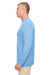 UltraClub 8622 Mens Cool & Dry Performance Moisture Wicking Long Sleeve Crewneck T-Shirt Columbia Blue Side