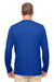 UltraClub 8622 Mens Cool & Dry Performance Moisture Wicking Long Sleeve Crewneck T-Shirt Royal Blue Back