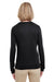 UltraClub 8622W Womens Cool & Dry Performance Moisture Wicking Long Sleeve Crewneck T-Shirt Black Back