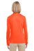 UltraClub 8622W Womens Cool & Dry Performance Moisture Wicking Long Sleeve Crewneck T-Shirt Orange Back