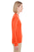 UltraClub 8622W Womens Cool & Dry Performance Moisture Wicking Long Sleeve Crewneck T-Shirt Orange Side