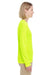 UltraClub 8622W Womens Cool & Dry Performance Moisture Wicking Long Sleeve Crewneck T-Shirt Bright Yellow Side