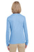 UltraClub 8622W Womens Cool & Dry Performance Moisture Wicking Long Sleeve Crewneck T-Shirt Columbia Blue Back