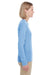 UltraClub 8622W Womens Cool & Dry Performance Moisture Wicking Long Sleeve Crewneck T-Shirt Columbia Blue Side
