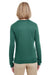 UltraClub 8622W Womens Cool & Dry Performance Moisture Wicking Long Sleeve Crewneck T-Shirt Forest Green Back