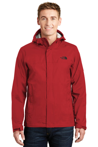 The North Face NF0A3LH4 Mens DryVent Waterproof Full Zip Hooded Jacket Rage Red Front