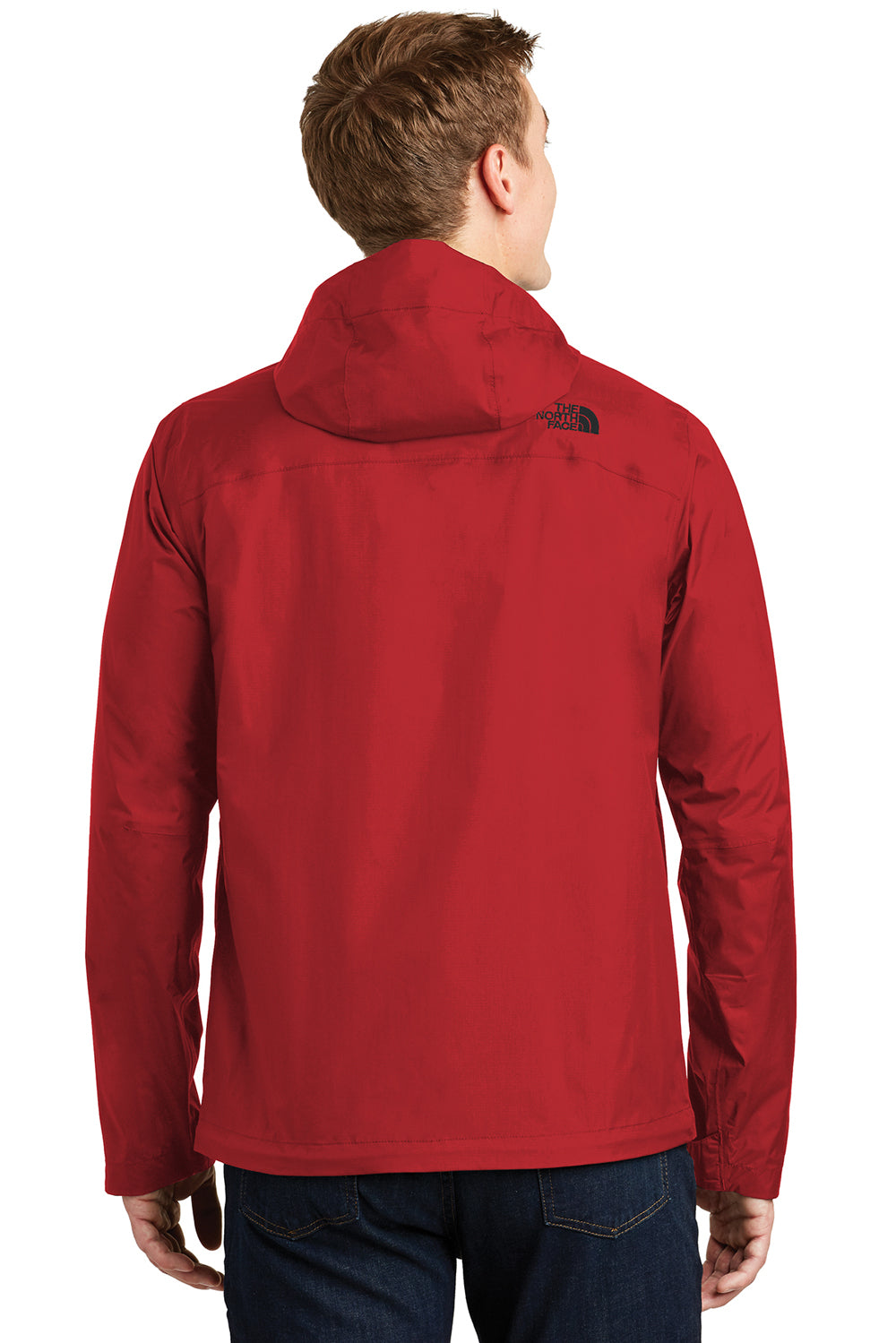 The North Face NF0A3LH4 Mens DryVent Waterproof Full Zip Hooded Jacket Rage Red Back