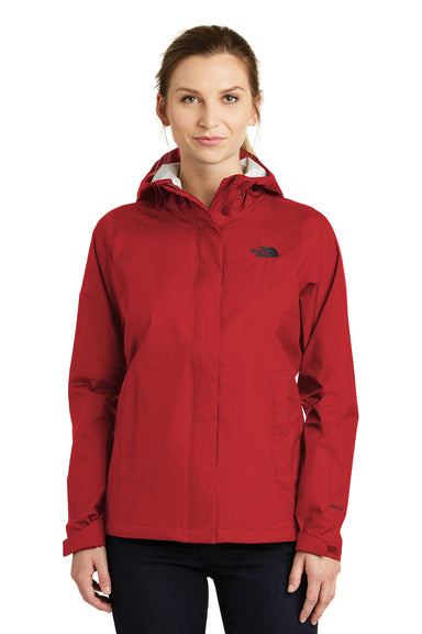 The North Face NF0A3LH5 Womens DryVent Waterproof Full Zip Hooded Jacket Rage Red Front