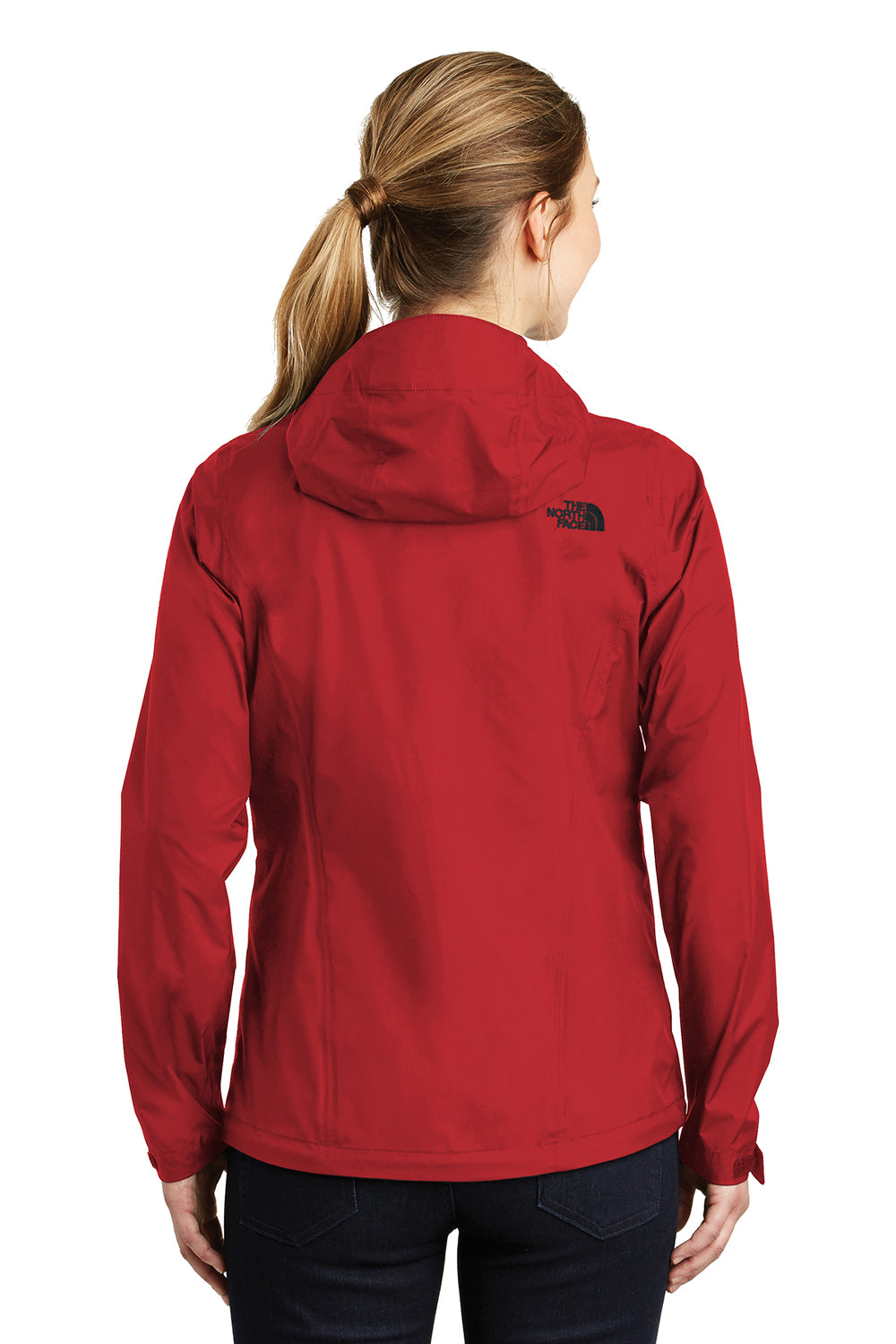 The North Face NF0A3LH5 Womens DryVent Waterproof Full Zip Hooded Jacket Rage Red Back