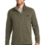 The North Face Mens Full Zip Sweater Fleece Jacket - Heather New Taupe Green