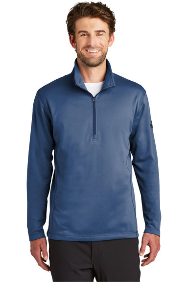 The North Face NF0A3LHB Mens Tech 1/4 Zip Fleece Jacket Blue Wing Front