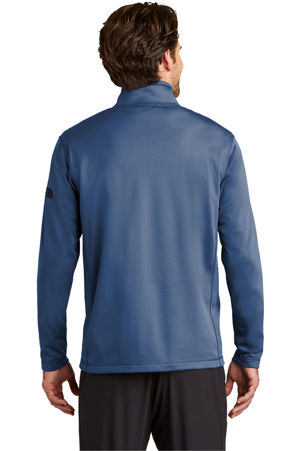 The North Face NF0A3LHB Mens Tech 1/4 Zip Fleece Jacket Blue Wing Back