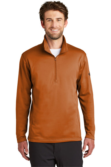 The North Face NF0A3LHB Mens Tech 1/4 Zip Fleece Jacket Orange Ochre Front