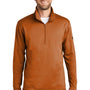 The North Face Mens Tech Pill Resistant Fleece 1/4 Zip Jacket - Orange Ochre - Closeout