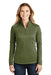 The North Face NF0A3LHC Womens Tech 1/4 Zip Fleece Jacket Burnt Olive Green Front