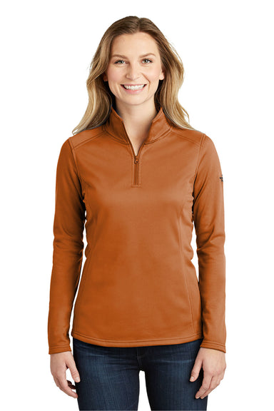 The North Face NF0A3LHC Womens Tech 1/4 Zip Fleece Jacket Orange Ochre Front