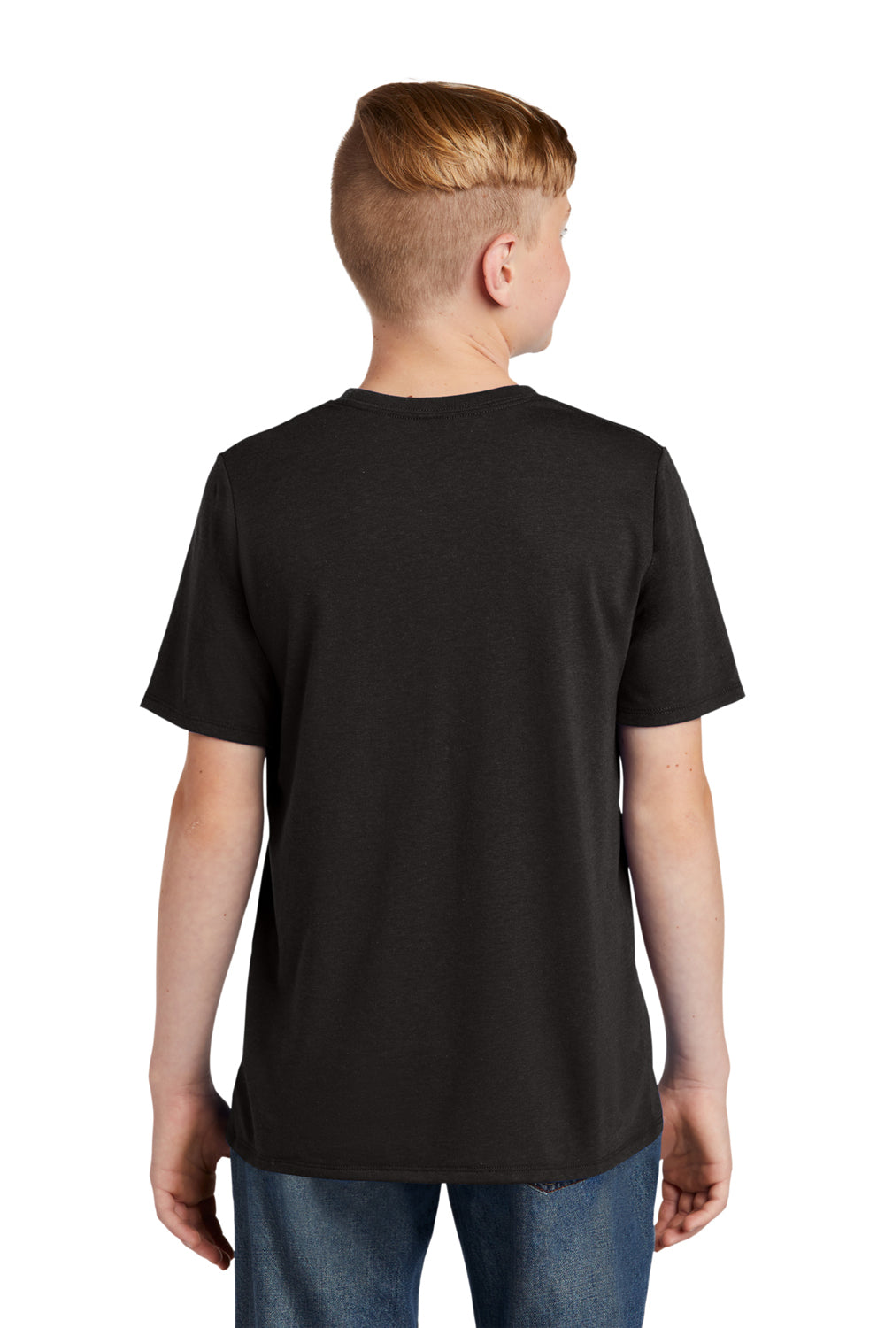 District DT130Y Youth Perfect Tri Short Sleeve Crewneck T-Shirt Black Back