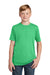 District DT130Y Youth Perfect Tri Short Sleeve Crewneck T-Shirt Green Frost Front
