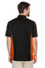 North End 87042 Mens Fuse Short Sleeve Button Down Shirt w/ Pocket Black/Orange Back
