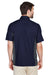 North End 87042 Mens Fuse Short Sleeve Button Down Shirt w/ Pocket Navy Blue/Grey Back