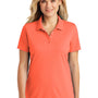 Port Authority Womens Dry Zone Moisture Wicking Short Sleeve Polo Shirt - Coral Splash
