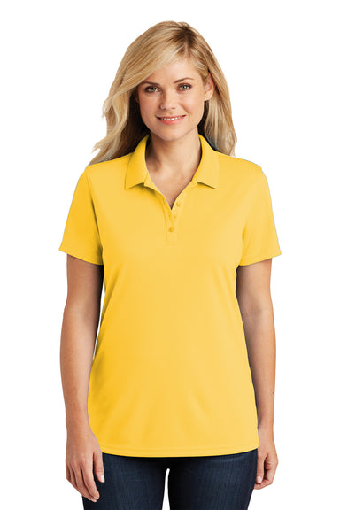 Port Authority LK110 Womens Dry Zone Moisture Wicking Short Sleeve Polo Shirt Sunburst Yellow Front