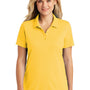 Port Authority Womens Dry Zone Moisture Wicking Short Sleeve Polo Shirt - Sunburst Yellow
