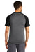 Sport-Tek ST400 Mens Moisture Wicking Short Sleeve Crewneck T-Shirt Heather Dark Grey/Black Triad Back